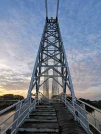 Dawn Splendor at Kuching’s Satok Suspension Bridge  
