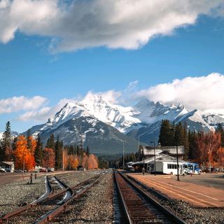 The Winter Scenery of Canmore, Canada: Even More Beautiful with Snow-Capped Mountains.