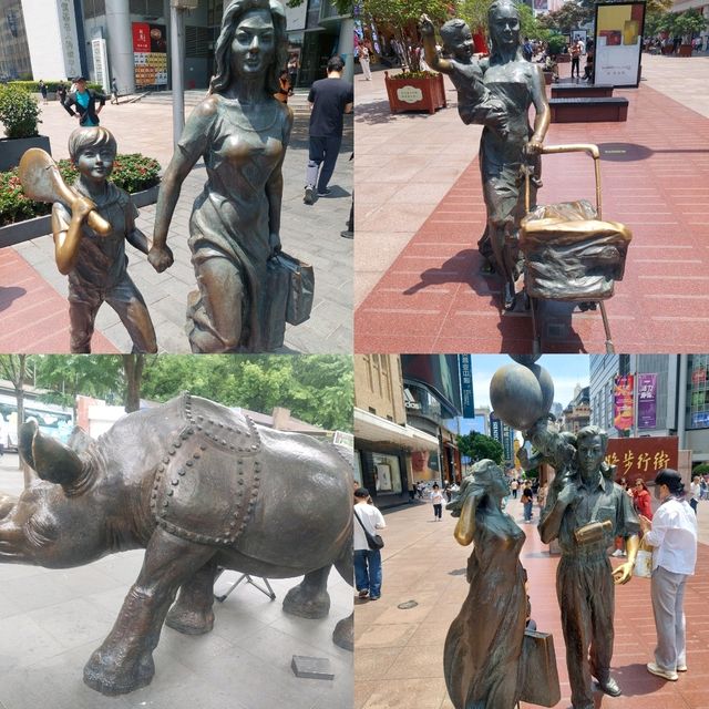 Shanghai, French quarter, nice statuettes show Western influence 