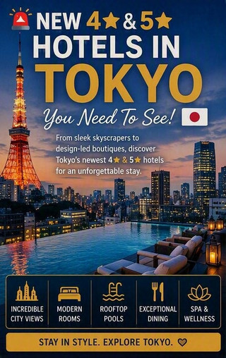 東京必睇!全新 4⭐ & 5⭐ 酒店推介(附詳情及連結):