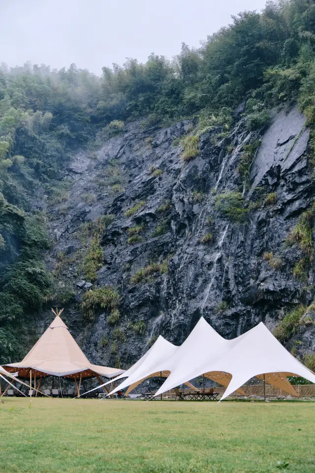 The 1-hour forest-themed camping site in Hangzhou is nestled in a bamboo forest secret spot where you can watch the mist winding around
