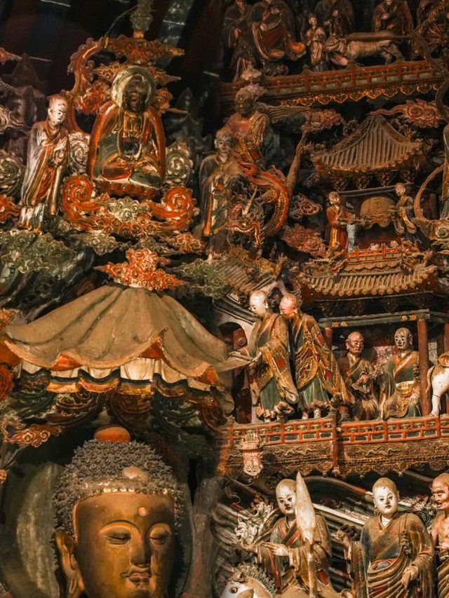 去西安藍田打卡明代超大泥塑佛像雕塑群。