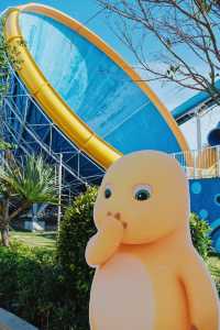 喺汕頭 同奶龍一齊玩海邊水上樂園真係好治癒