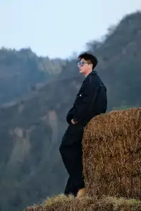 鄭州的初冬,遠山草垛,溫暖成了一幅畫!