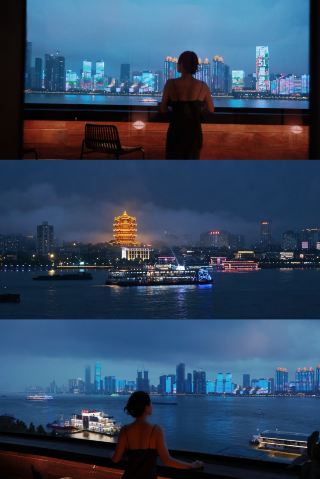 How can you miss the blue hour at the Yangtze River Beach when you come to Wuhan?