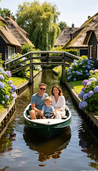A real-life fairy tale water town, Giethoorn family trip, the ultimate stress-free way to travel with kids