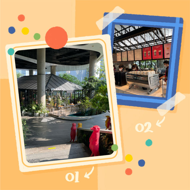 「綠意盎然的天空花園，探索美麗的曼谷 Starbucks」
