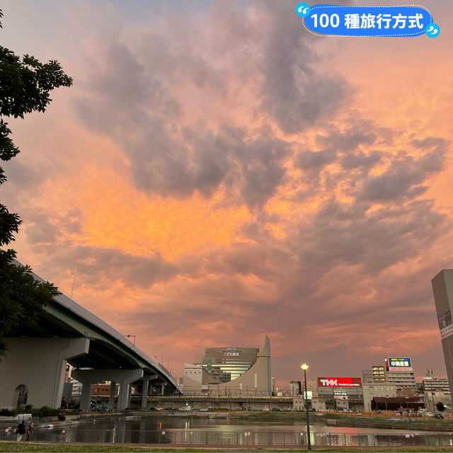 「名古屋夏日傍晚，感受城市與自然的和諧」
