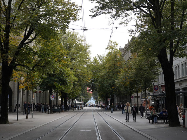 City walk in Zurich Downtown