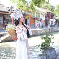แต่งชุดจีนที่เมือง zhujiajiao ชานเมืองเซี่ยงไฮ้