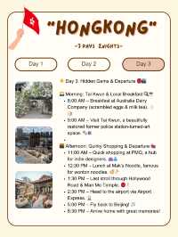 3-day 2-night- Hong Kong guide