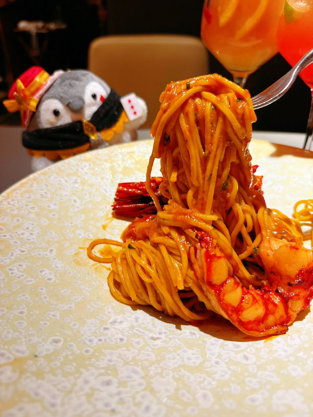 紅蝦意麵高質