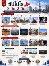 ❄️🇯🇵 ซัปโปโร 3 วัน 2 คืน เที่ยวเมืองหิมะ กินฮาลาล ช้อปสนุก เดินทางง่าย!