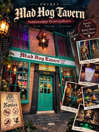 MAD HOG TAVERN 🕯️ A spooky-themed cafe in Phuket that feels like stepping into another world.
