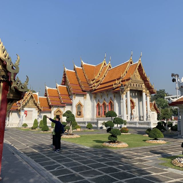 visiting The Marble Temple in Bangkok