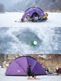 白河灣~冰上紮營，被雪中湖泊治癒的瞬間