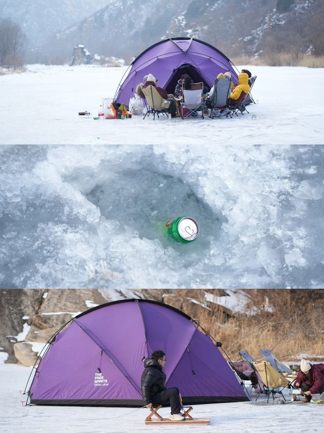 白河灣~冰上紮營，被雪中湖泊治癒的瞬間