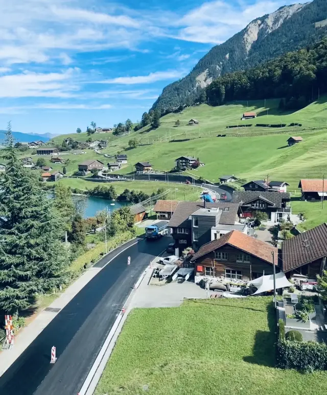 Switzerland is accompanied by snow mountains all the way