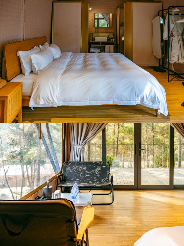 住進帳篷裡在安吉的山野 吸氧過冬