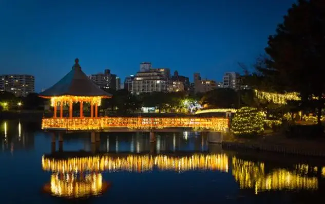 大濠公園冬季燈光秀開啟