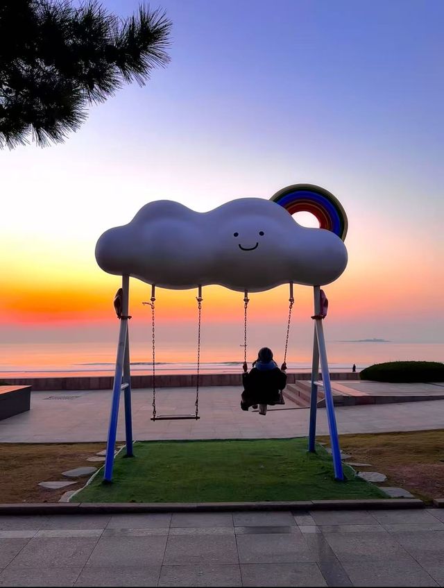 青島5:00AM……鹹蛋黃日出浪漫哭了