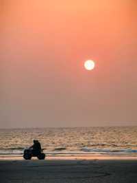 北海絕美日落觀賞地!石螺口海灘的晚霞浪漫哭了