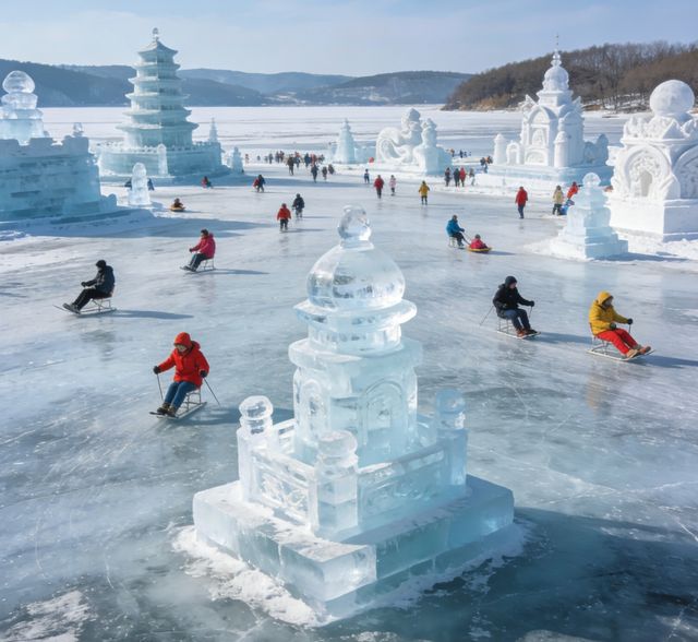 冬日童話不止哈爾濱!長春淨月潭冰雪季,小眾玩法驚艷朋友圈 冬日童話不止哈爾濱!長春淨月潭冰雪季,小眾玩法驚艷朋友圈