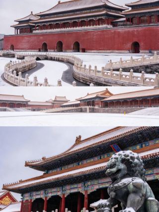 고궁의 겨울 눈 | 붉은 벽에 눈 덮인 자금성, 600년 겨울 낭만과의 만남
