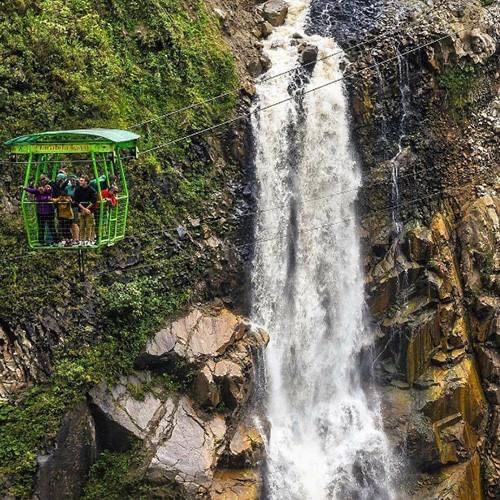 Amazing Agoyan waterfall, Ecuador