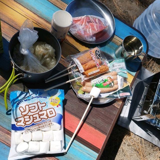 長崎白浜海岸で一人デイキャンプ