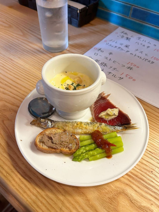 【北九州グルメ】桃の冷製パスタが絶品🍑