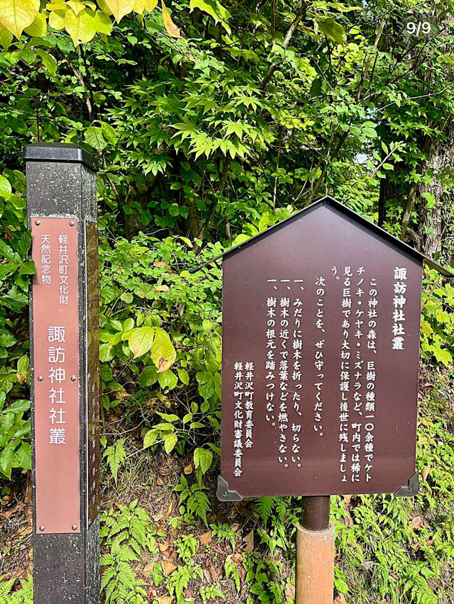 【軽井沢】切り絵の御朱印がもらえる諏訪神社✨