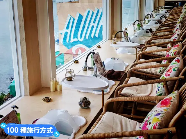 韓國釜山 走累了嗎？泡腳海景咖啡廳你可以試試！Footbath Cafe View 족욕카페 뷰