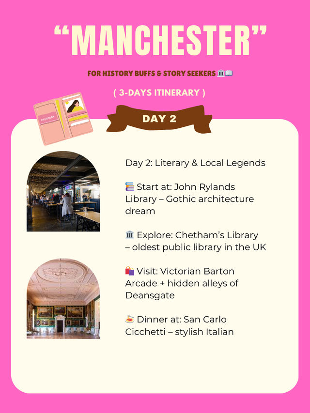 Manchester 3-days itinerary 🫧