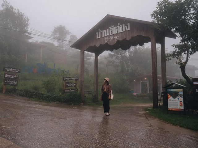 บ้านอีต่อง กาญจนบุรี สวยสุดหน้าฝน🌿