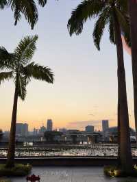 Marina Bay at Dusk: A Peaceful Evening Path with City Views