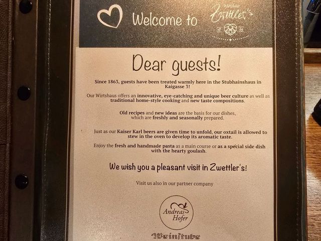 해외여행 잘츠부르크 대표 오스트리안 맛집 Zwettler's Wirtshaus