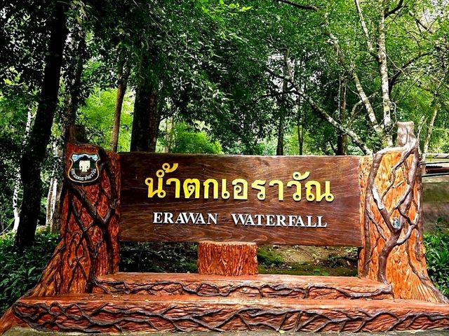 น้ำตกเจ็ดชั้น น้ำตกเอราวัณ✨️