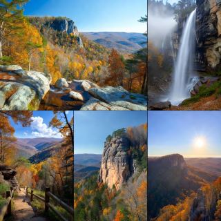 Chimney Rock State Park gave me one of my favorite combinations of mountains and fall foliage. The rocky cliffs immediately caught my attention, but the colorful forests around them were just as impressive. From the viewpoints, I could see autumn colors spreading across the surrounding landscape, creating a beautiful contrast with the stone formations. The trails and viewpoints made it easy to find different perspectives throughout the visit. I would definitely recommend visiting in the fall if you enjoy photography because the scenery offers plenty of dramatic compositions. #fallcolors

 #fallcolors 