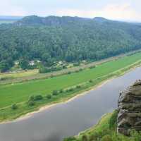 Breathtaking views over Bastei Bridge, Germany