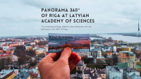 Panorama like 360° view of Riga at Latvian Academy of Sciences.
