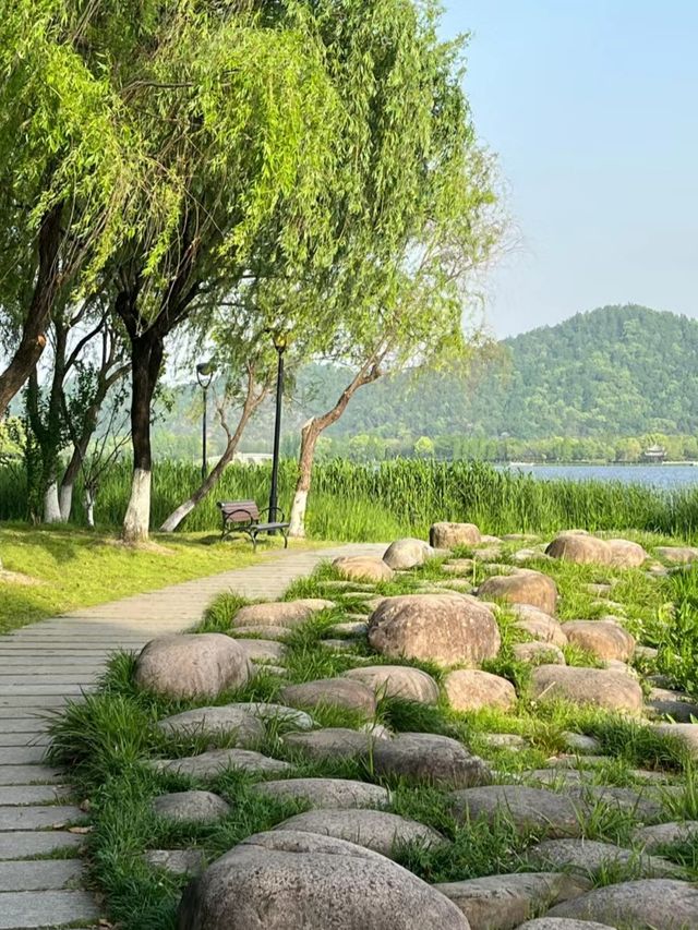 靈湖公園 吹著微風 享受這人世間獨一份的快樂