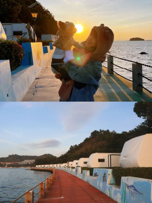 광동성에서 가장 아름다운 해변 캠핑카 캠핑장에서 감동의 눈물을