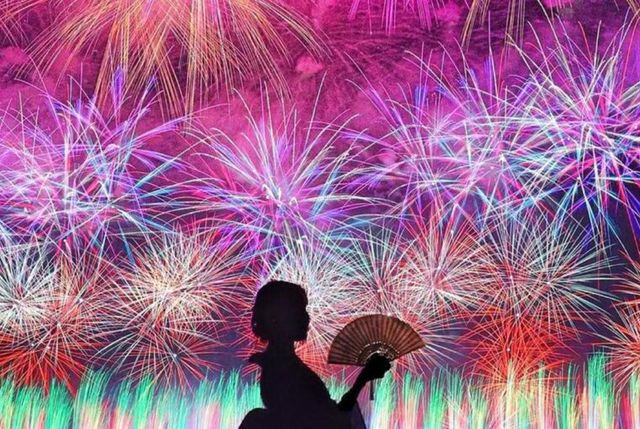 日本熱海煙花大會四季舉行中
