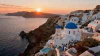 在聖托里尼藍白秘境，把日落和浪漫焊在鏡頭裡～