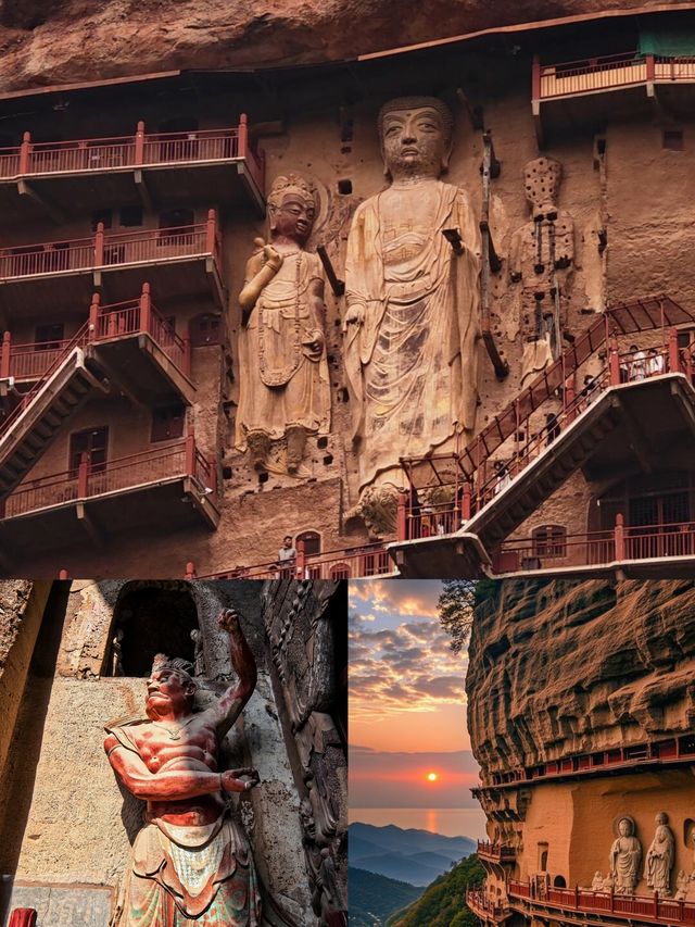 天水的天空之境，麥積山石窟實景封神！