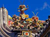 古建屋頂七彩雕