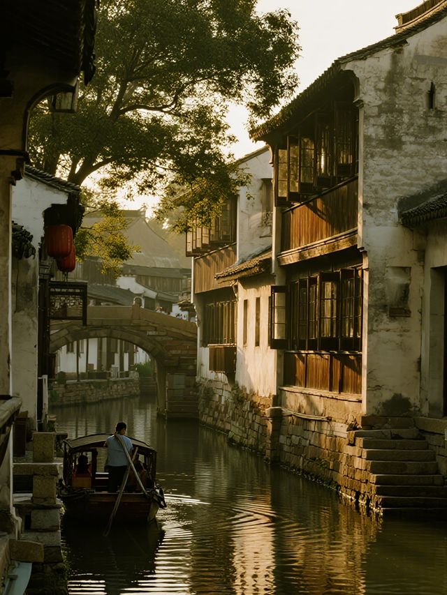 周莊古鎮親子遊！秋日錯峰，帶娃感受江南水鄉的治癒