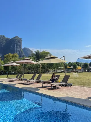 這次來陽朔直接住進「千里江山」裡了！