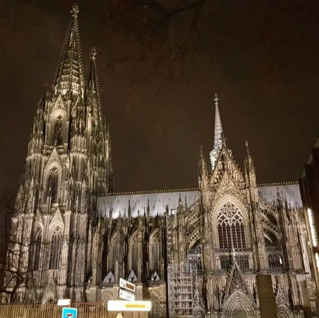 Cologne Cathedral,day and night view